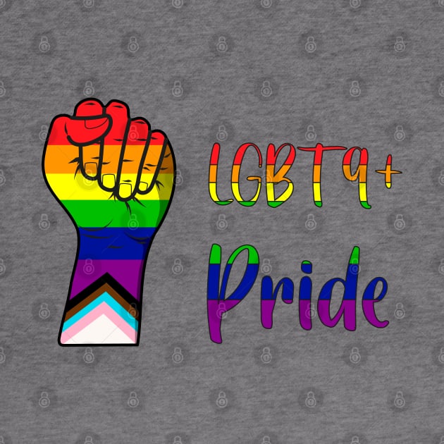 LGBTQ Pride Raised Fist by gabyshiny